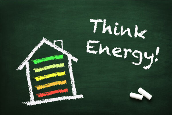 think energy written on a chalkboard