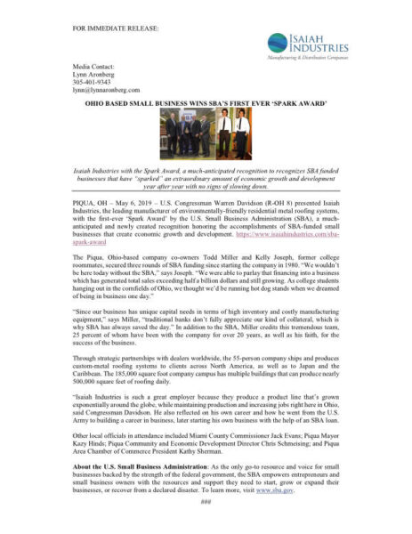 press release screenshot