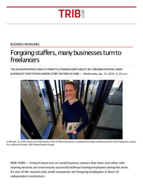 freelancers article screenshot - TribLIVE