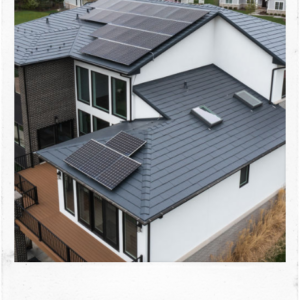 oxford metal shingle with solar panels