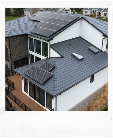 oxford metal shingle with solar panels