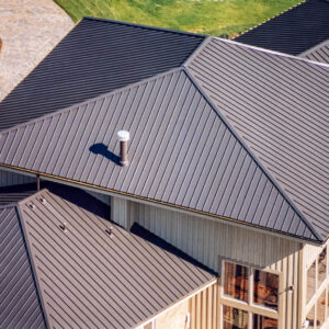 clicklock standing seam metal roofing aerial 1