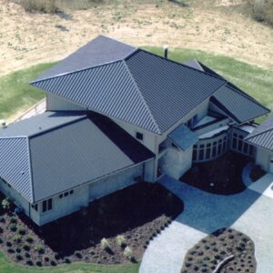 clicklock standing seam metal roofing aerial 2