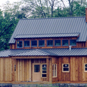 clicklock standing seam metal roofing log cabin