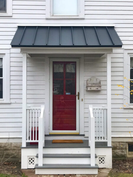 clicklock standing seam metal roofing porch roof