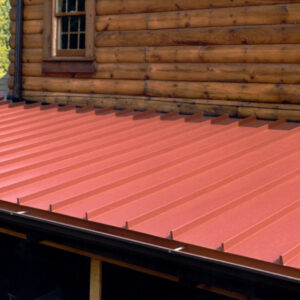 clicklock standing seam metal roofing red porch