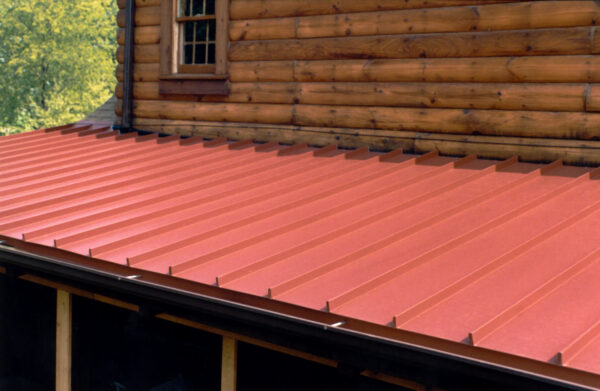 clicklock standing seam metal roofing red porch