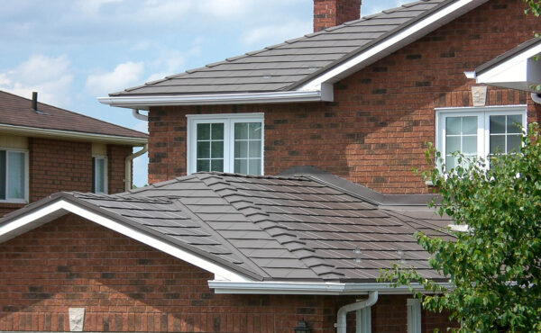 oxford shingle metal roofing brick home