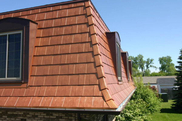 oxford shingle metal roofing copper penny mansard roof