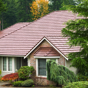 rustic shingle metal roofing caramel