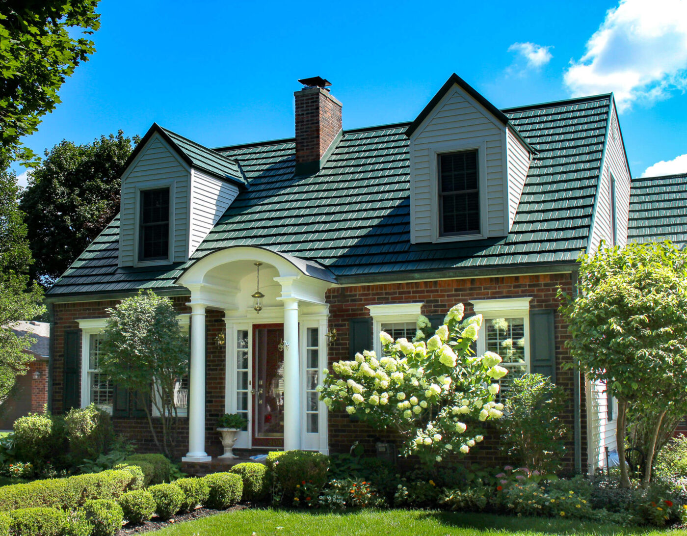 rustic shingle metal roofing green