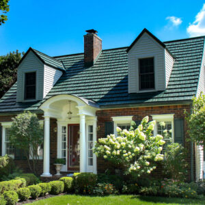 rustic shingle metal roofing green