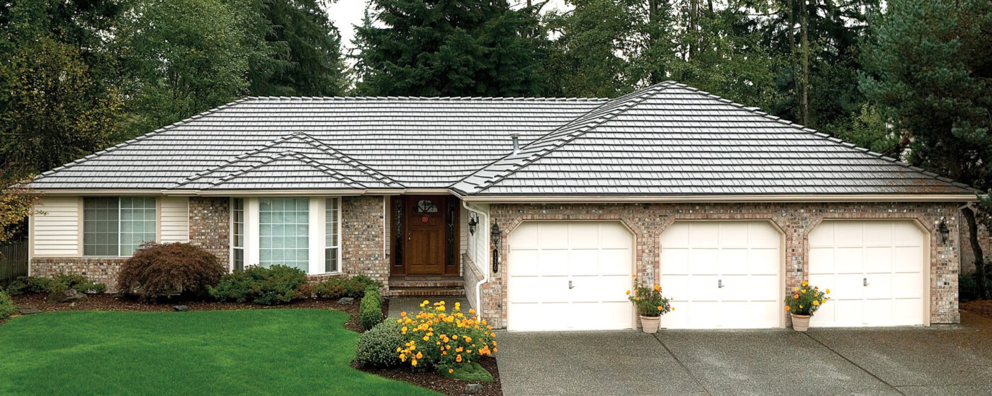 rustic shingle metal roofing ranch home