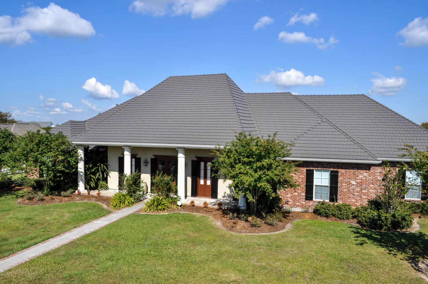 rustic shingle metal roofing texas