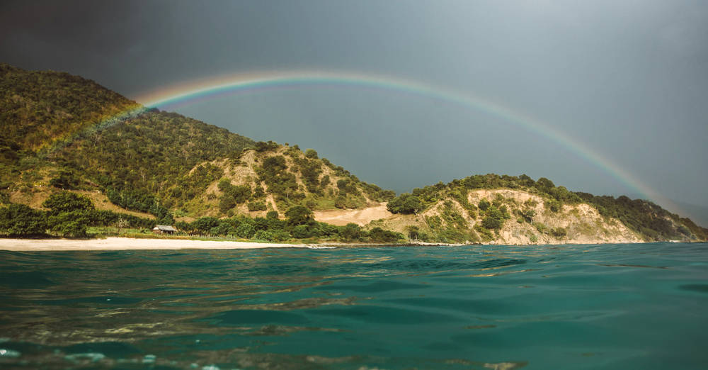 A rainbow after a storm