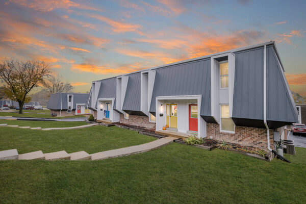 mansard roof with metal roofing